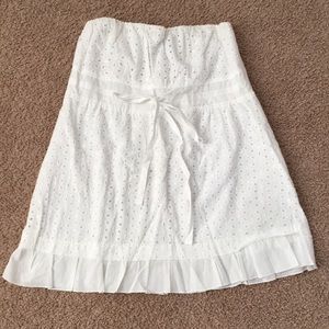 FANG White Eyelet Top